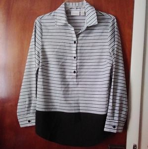 Chico's Black & White Blouse size 0